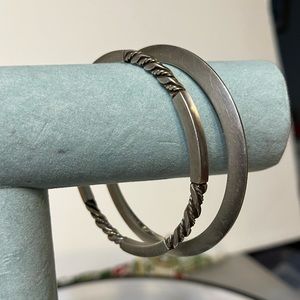 Pair of Georg Jensen Vintage Sterling Bangle Bracelets